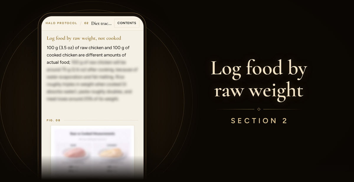 Diet Tracking Protocol: Log food by raw weight (Section 2)