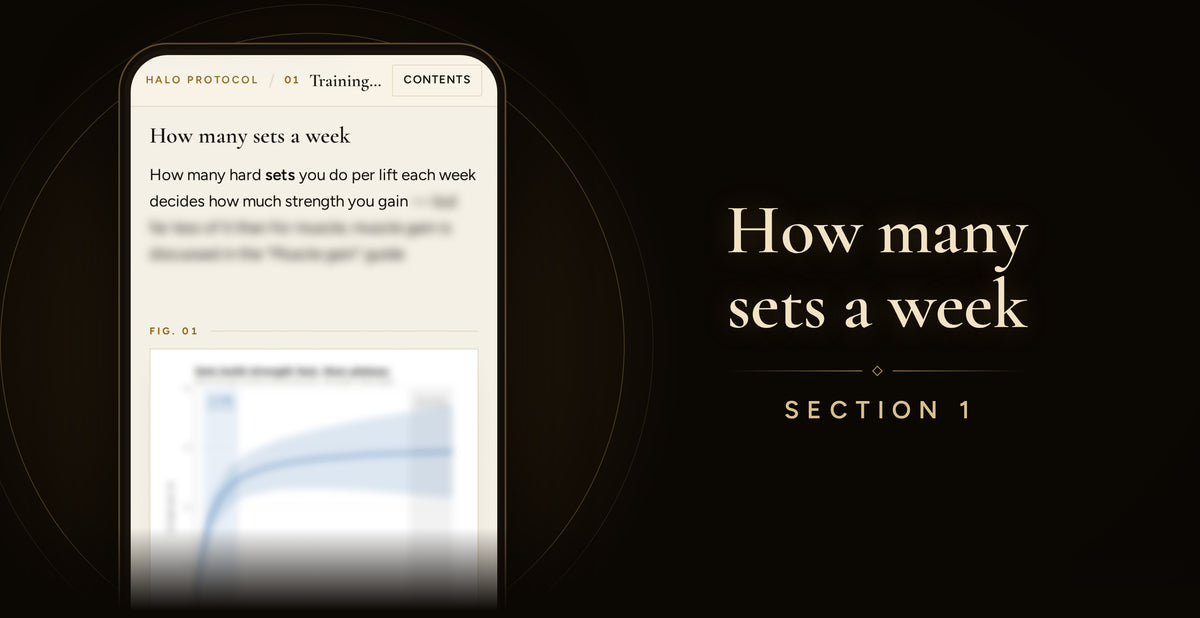 Strength Gain Protocol: How many sets a week (Section 1)